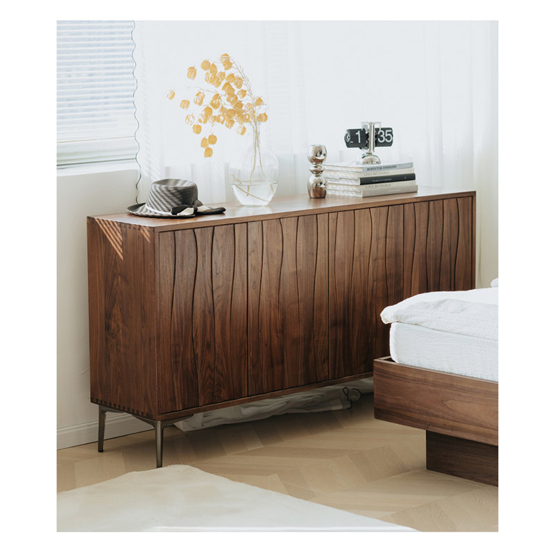 Modern Simple Black Walnut Sideboard